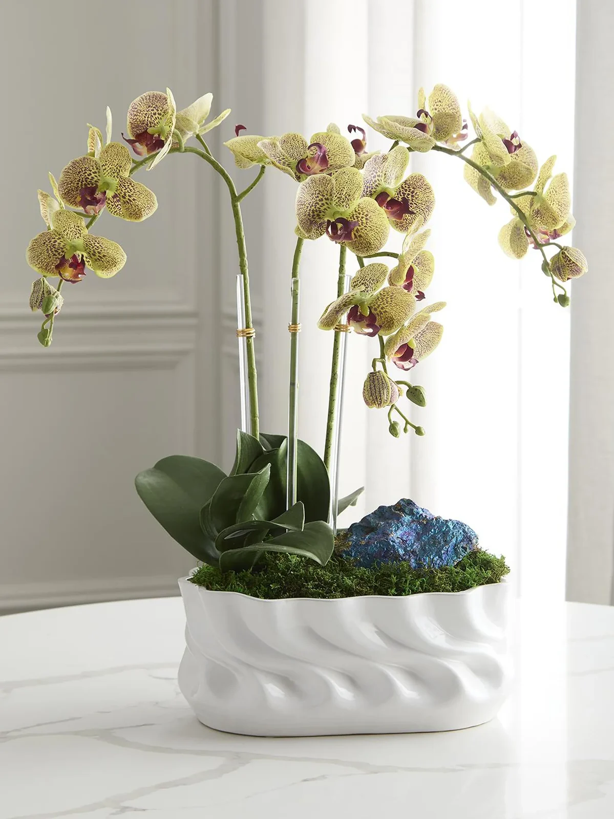 TC Floral Artificial Triple Orchid Floral Arrangement