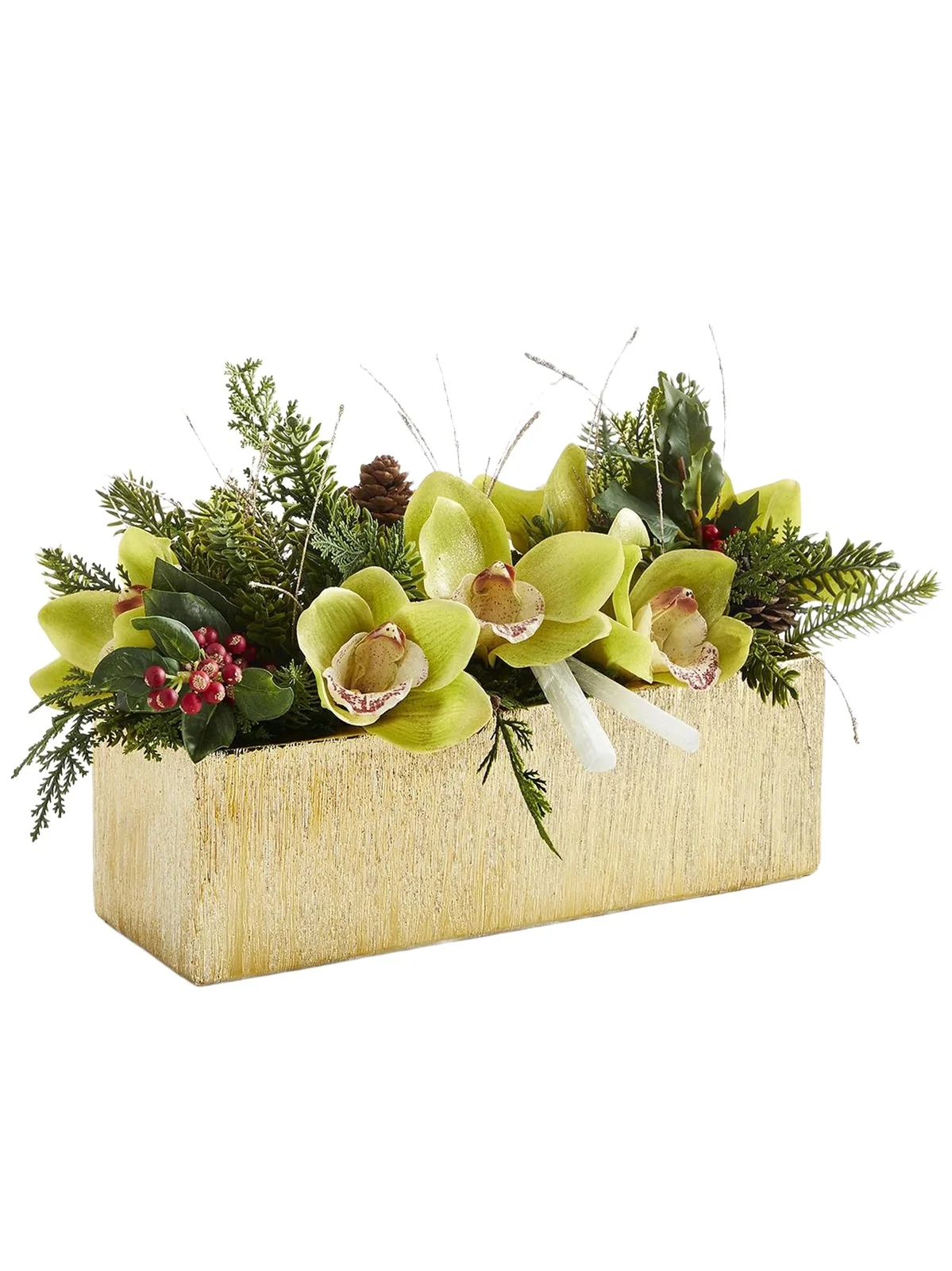 TC Floral Artificial Holiday Orchids Arrangement