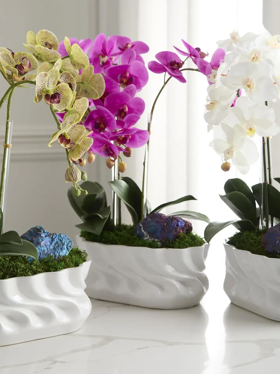TC Floral Artificial Triple Orchid Floral Arrangement | Thumbnail 2 TC Floral Artificial Triple Orchid Floral Arrangement | Thumbnail 2