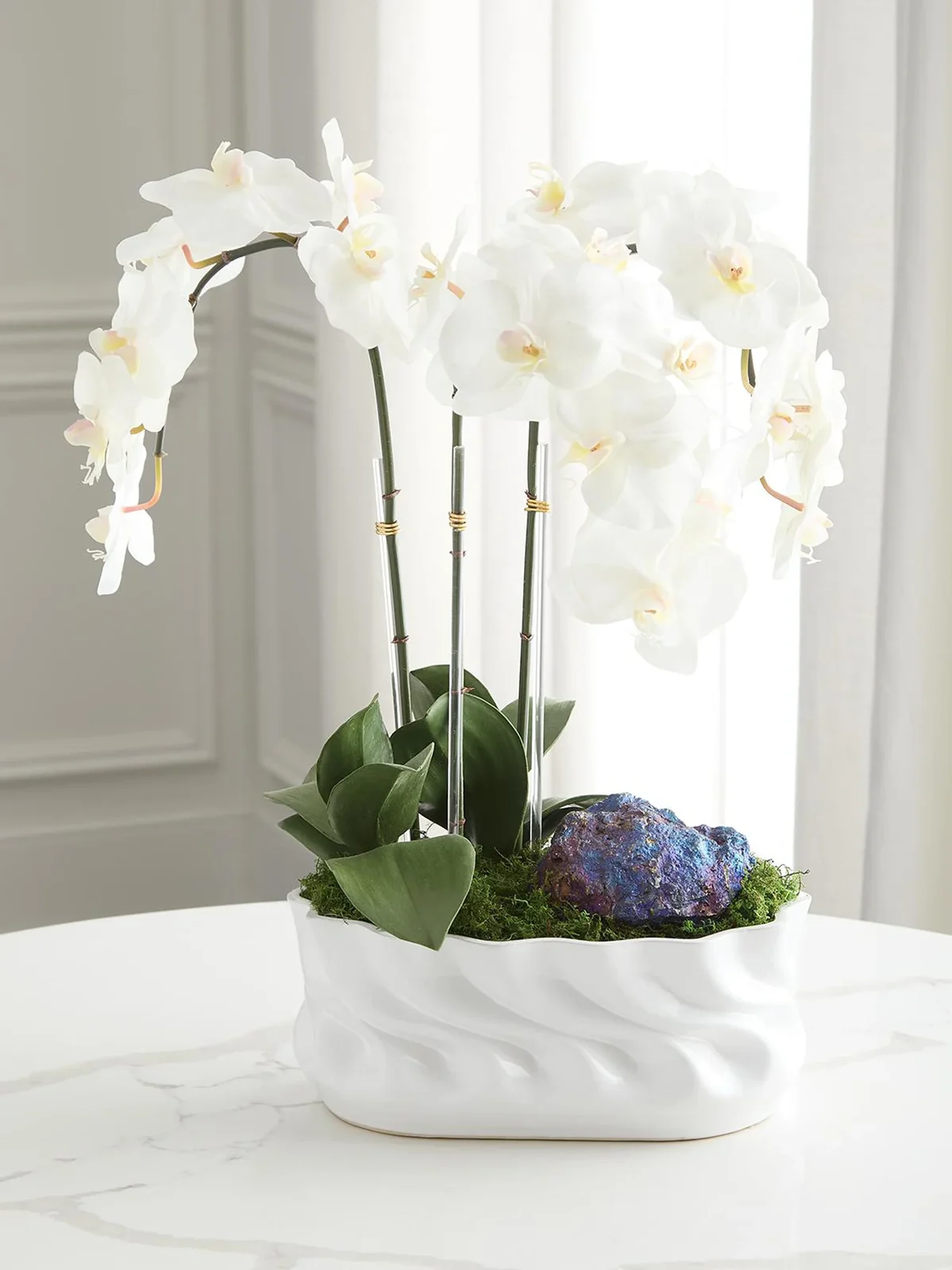 TC Floral Artificial Triple Orchid Floral Arrangement