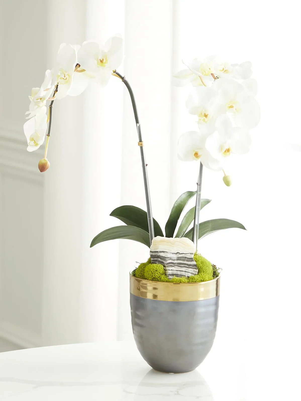 TC Floral Artificial Double Orchid Flower Arrangement