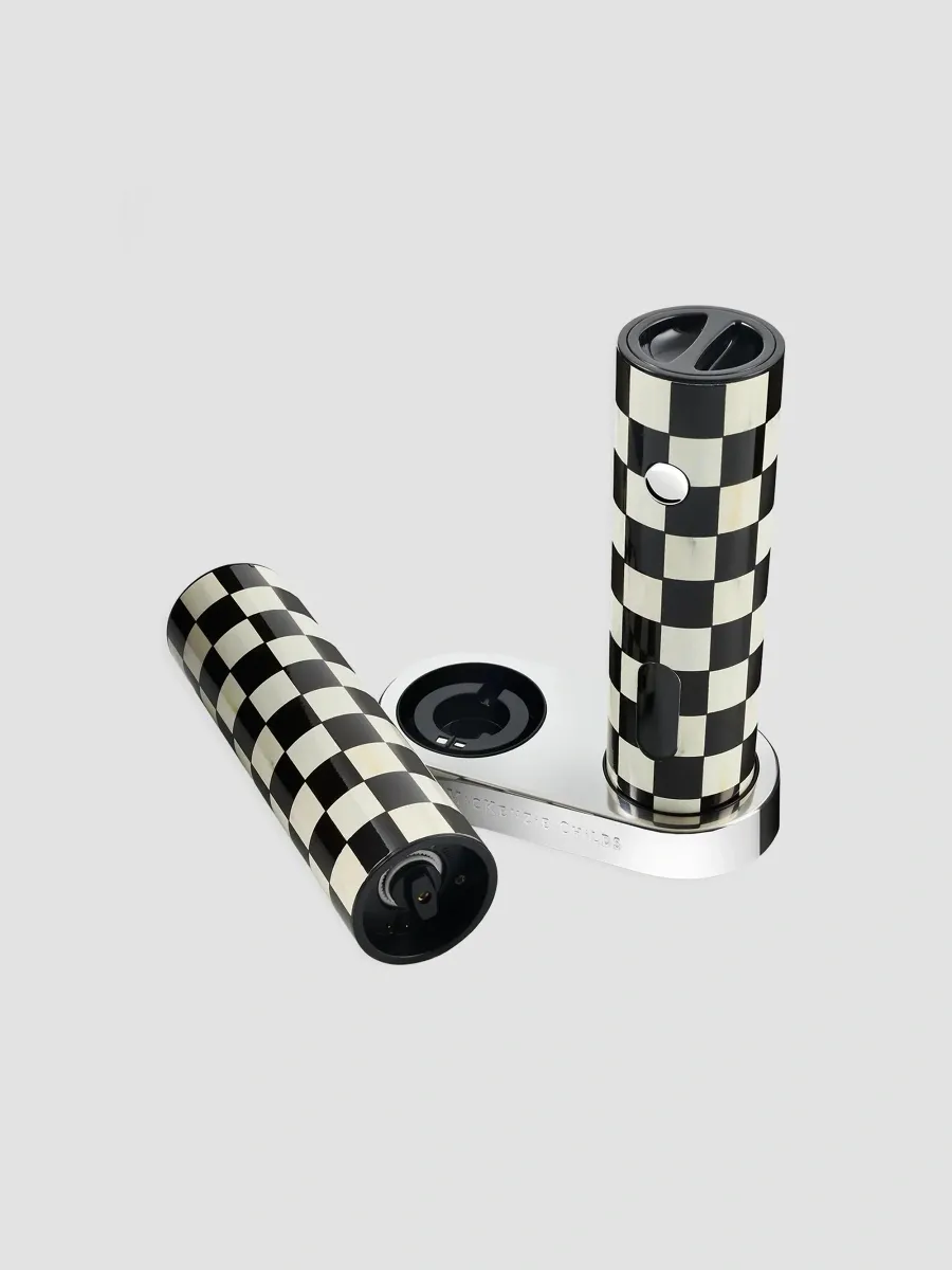 MacKenzie-Childs Courtly Check Electric Salt & Pepper Grinders | Thumbnail 2 MacKenzie-Childs Courtly Check Electric Salt & Pepper Grinders | Thumbnail 2