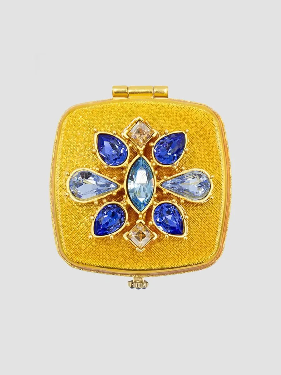 Jay Strongwater Delft Garden Luella Square Jeweled Compact | Thumbnail 4 Jay Strongwater Delft Garden Luella Square Jeweled Compact | Thumbnail 4
