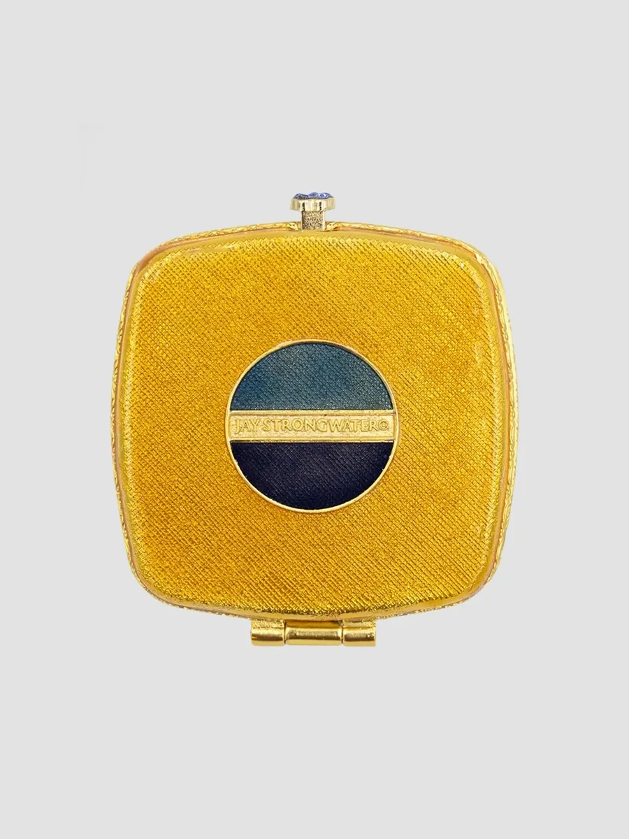 Jay Strongwater Delft Garden Luella Square Jeweled Compact | Thumbnail 5 Jay Strongwater Delft Garden Luella Square Jeweled Compact | Thumbnail 5