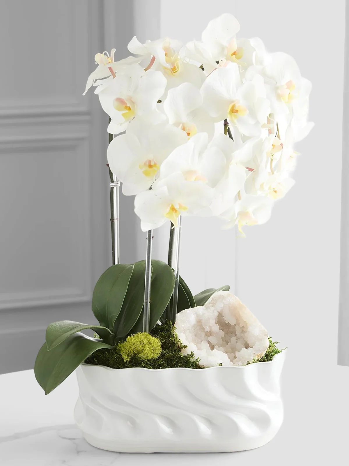 TC Floral Artificial Triple Orchid Floral Arrangement