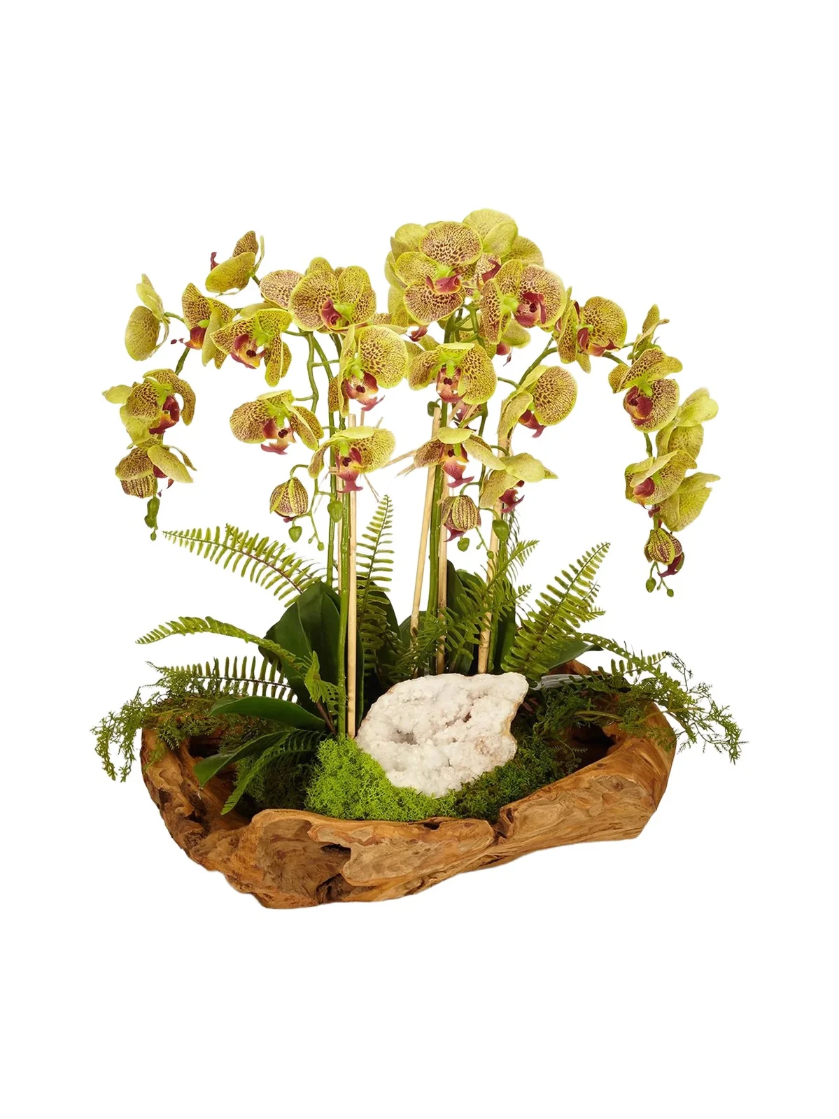 TC Floral Artificial White Orchid Floral Arrangement