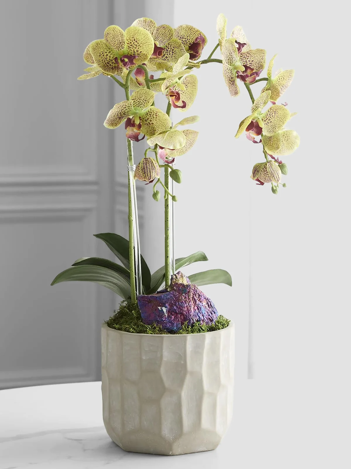 TC Floral Artificial Double Orchid Floral Arrangement