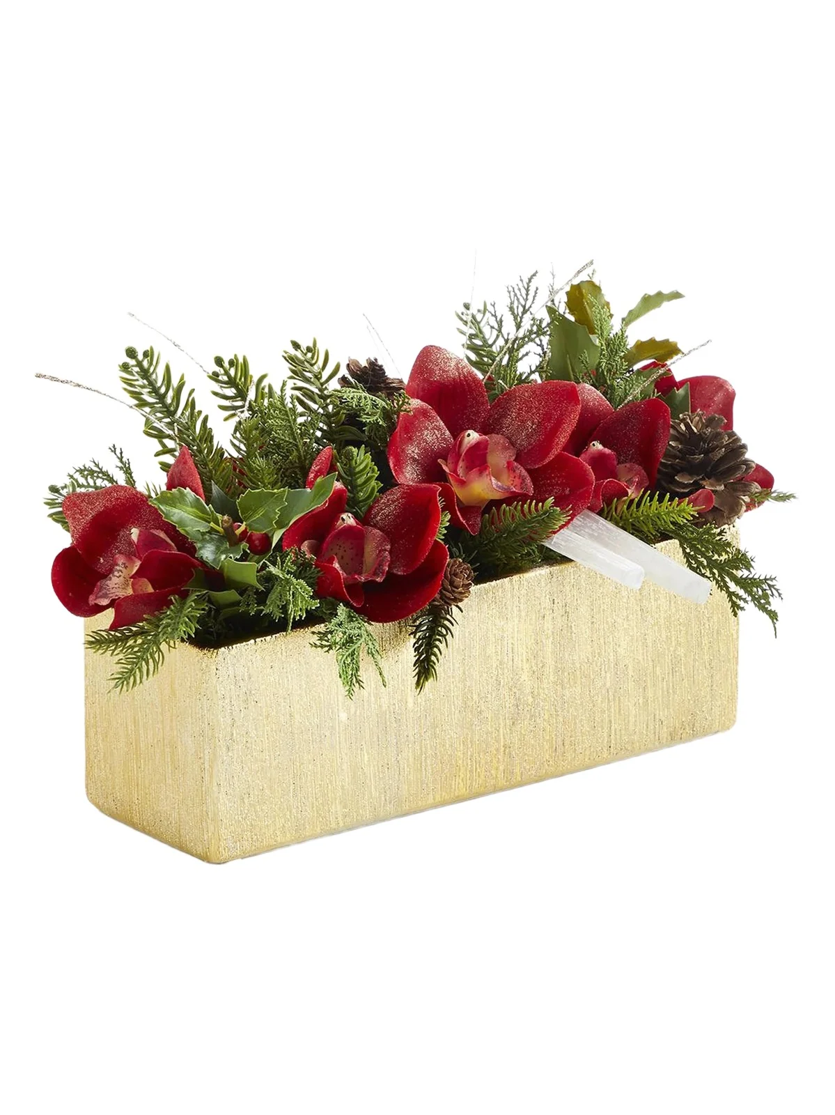 TC Floral Artificial Holiday Orchids Arrangement