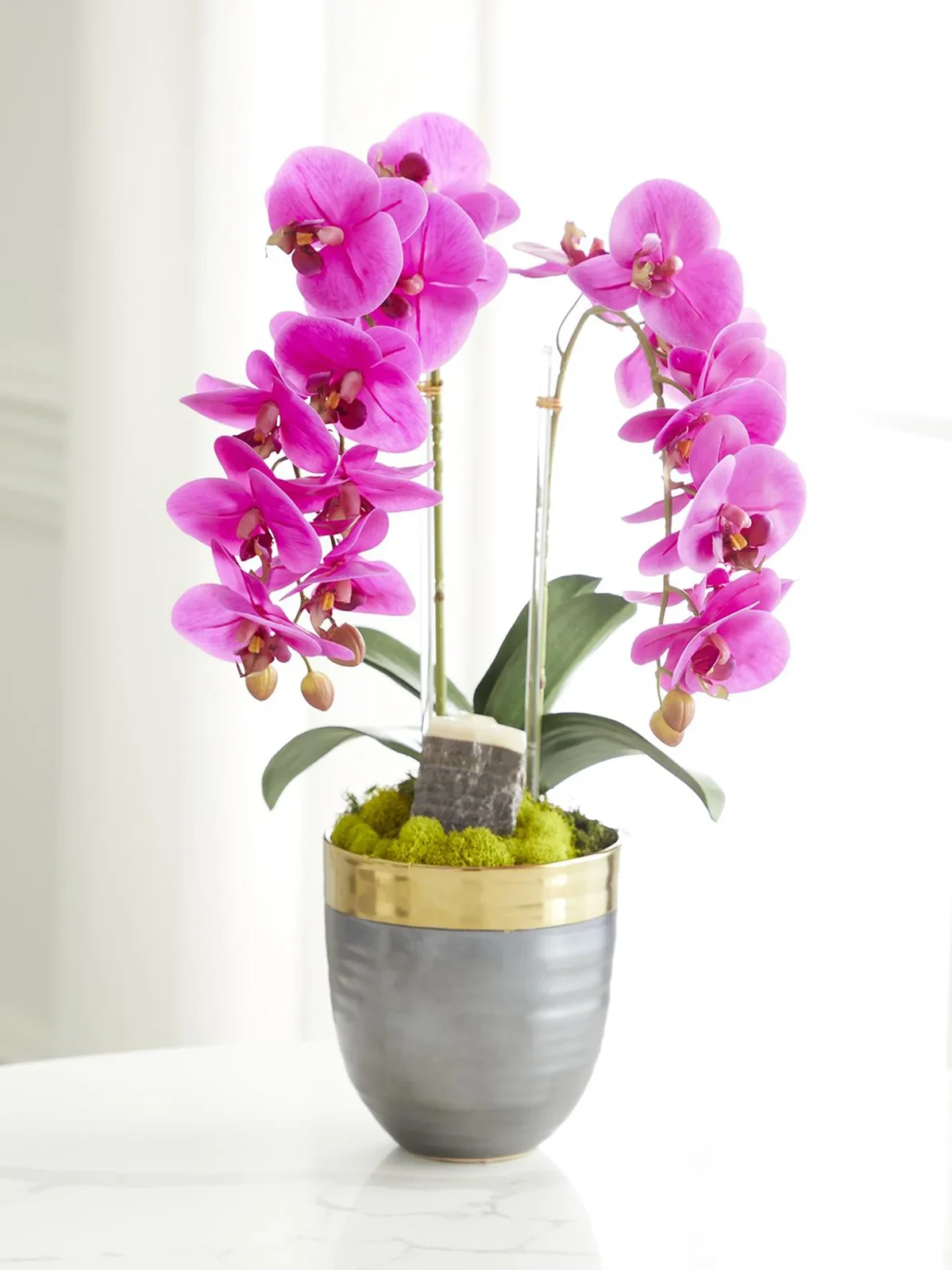 TC Floral Artificial Double Orchid Flower Arrangement