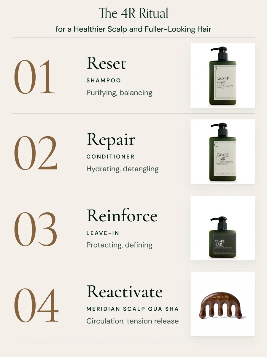 Aware Hair 4-Piece Complete Scalp Wellness Ritual Gift Set | Thumbnail 3 Aware Hair 4-Piece Complete Scalp Wellness Ritual Gift Set | Thumbnail 3