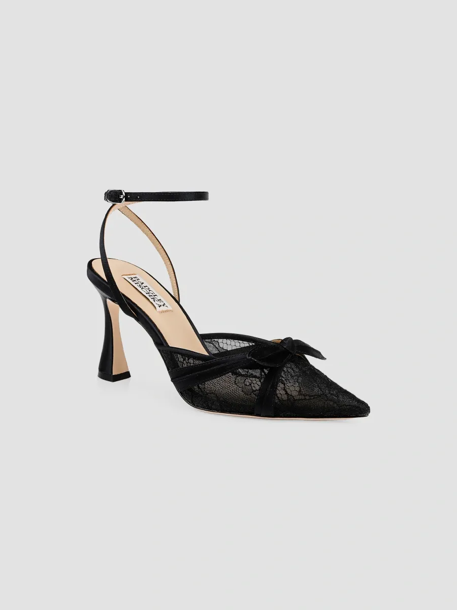BADGLEY MISCHKA Women's Josie 85MM Satin Pumps | Thumbnail 2