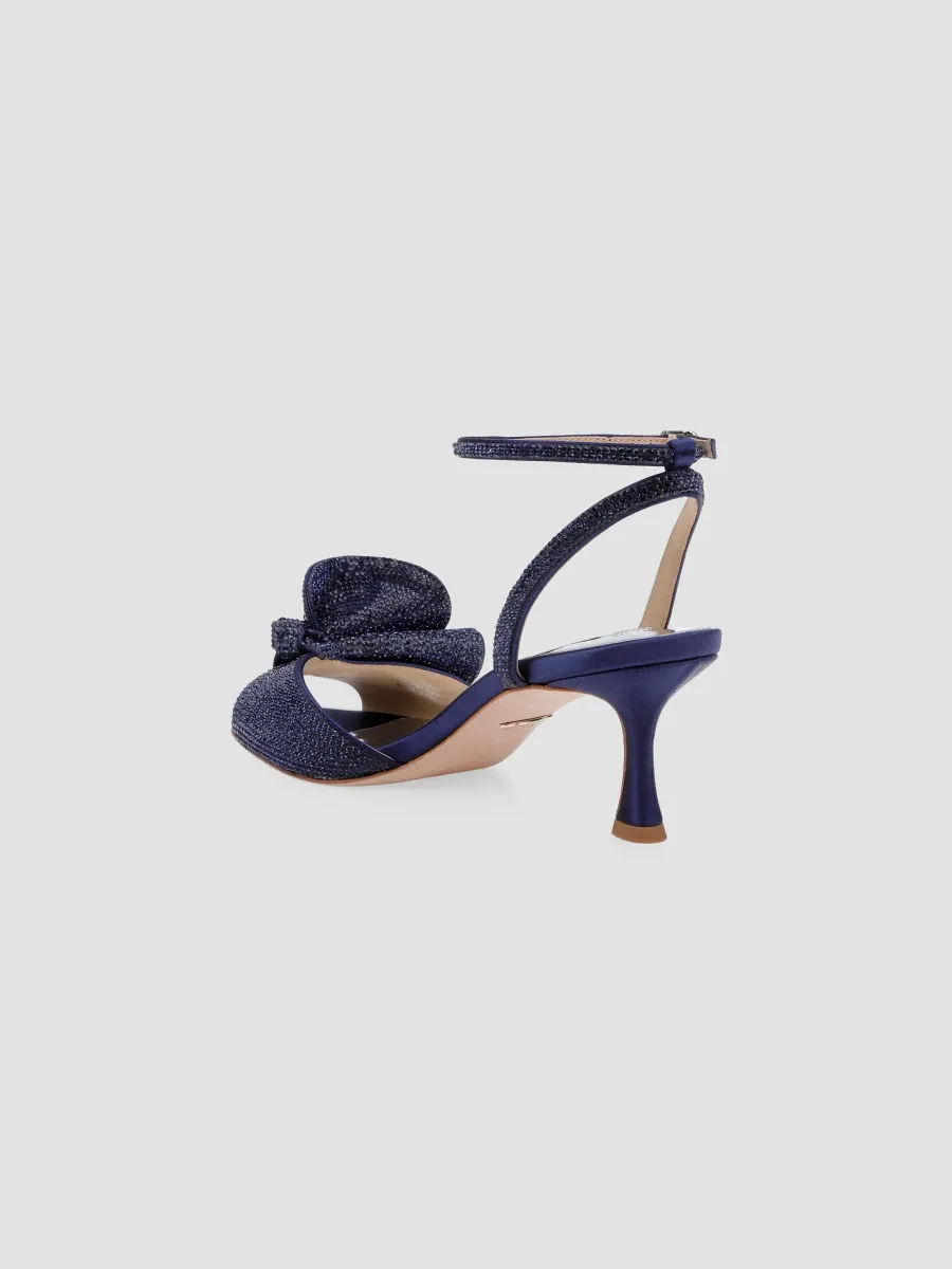 BADGLEY MISCHKA Women's Remi 60MM Embellished Satin Sandals | Thumbnail 3 BADGLEY MISCHKA Women's Remi 60MM Embellished Satin Sandals | Thumbnail 3