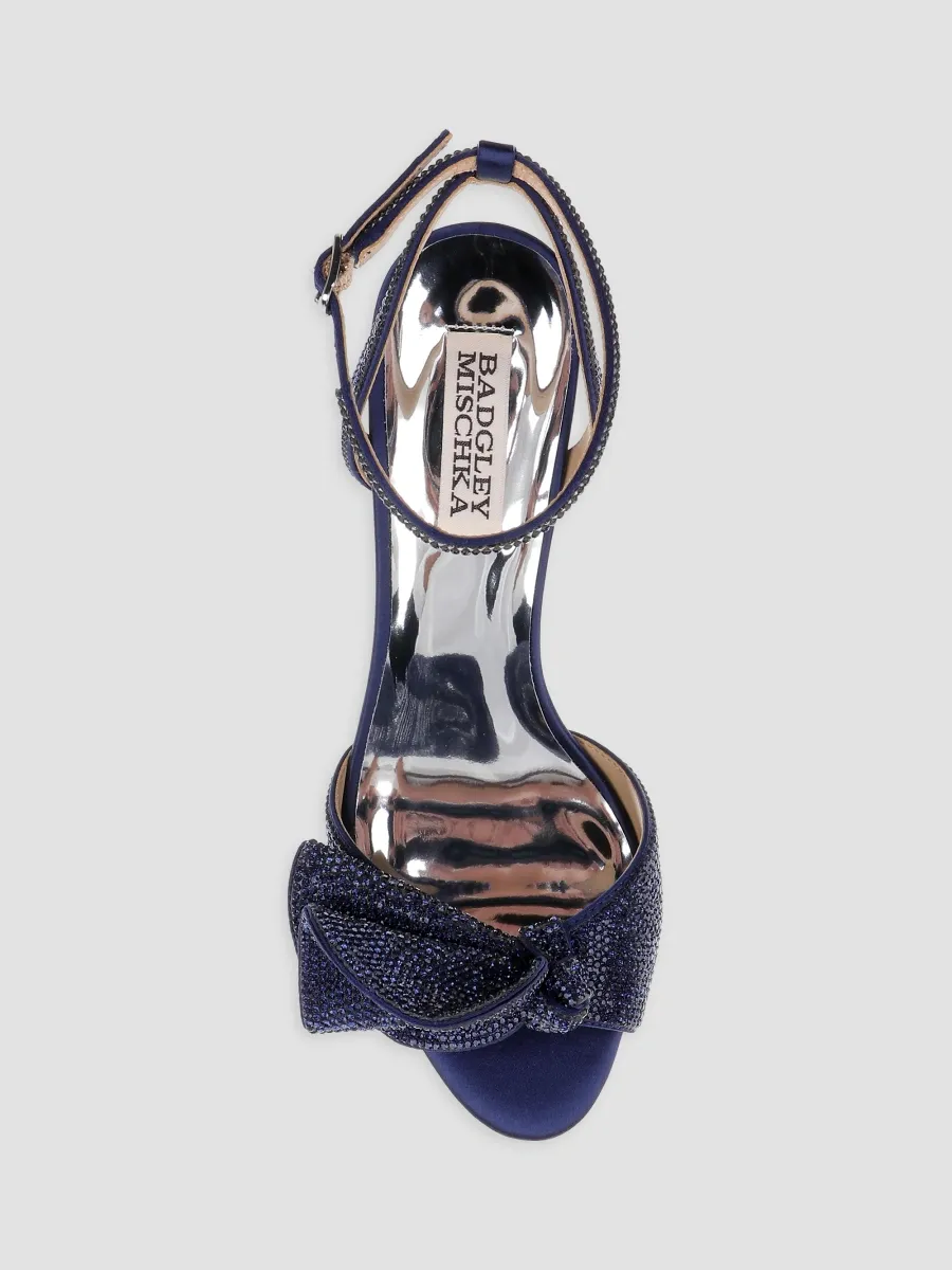 BADGLEY MISCHKA Women's Remi 60MM Embellished Satin Sandals | Thumbnail 5 BADGLEY MISCHKA Women's Remi 60MM Embellished Satin Sandals | Thumbnail 5