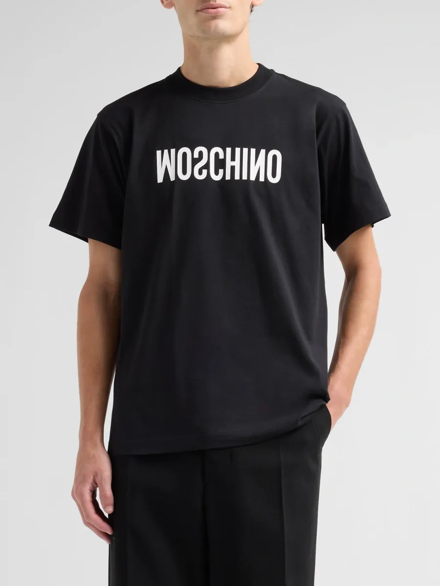 MOSCHINO Men's Logo Cotton Jersey T-Shirt | Thumbnail 4