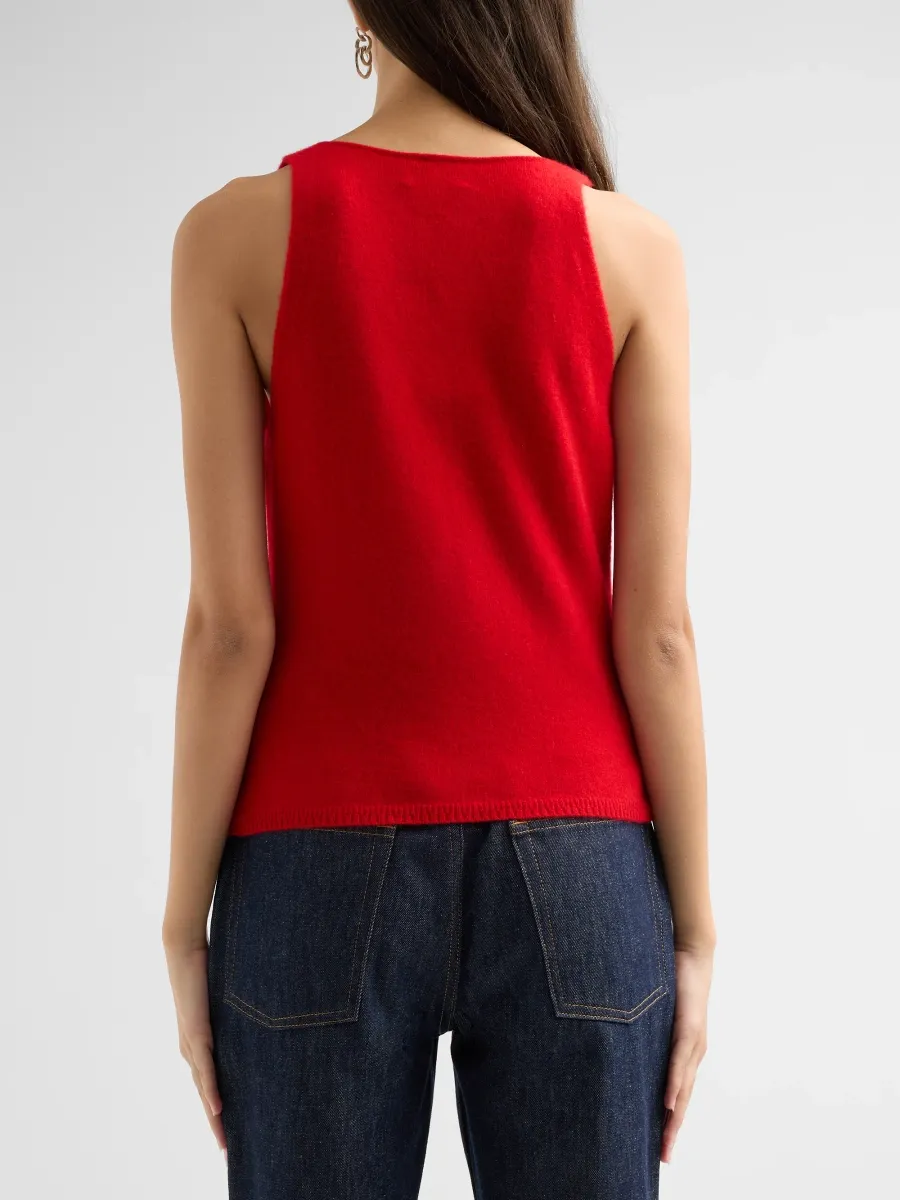 TANYA TAYLOR Women's Ellison Cashmere Cowlneck Tank | Thumbnail 3 TANYA TAYLOR Women's Ellison Cashmere Cowlneck Tank | Thumbnail 3