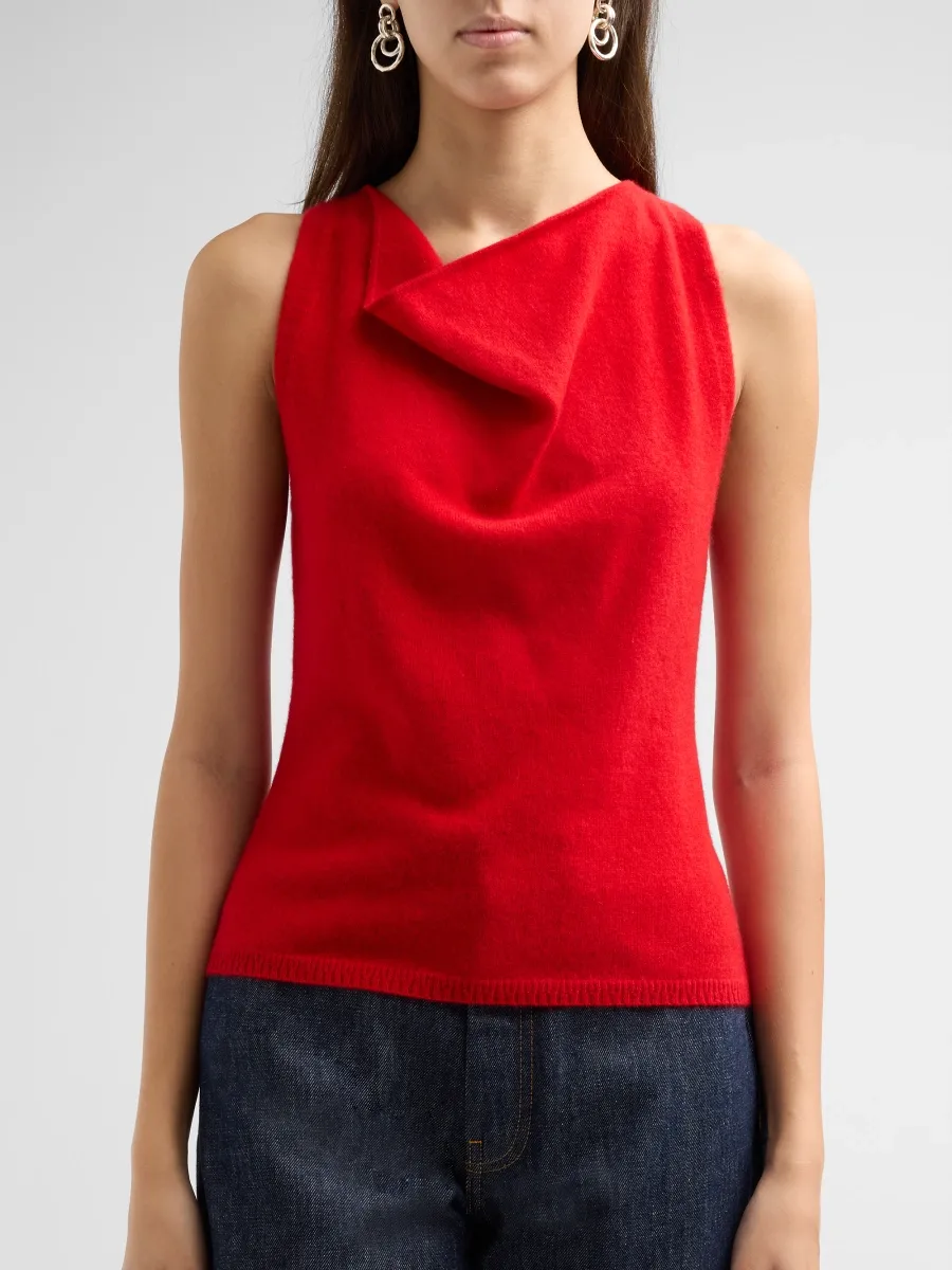 TANYA TAYLOR Women's Ellison Cashmere Cowlneck Tank | Thumbnail 5 TANYA TAYLOR Women's Ellison Cashmere Cowlneck Tank | Thumbnail 5