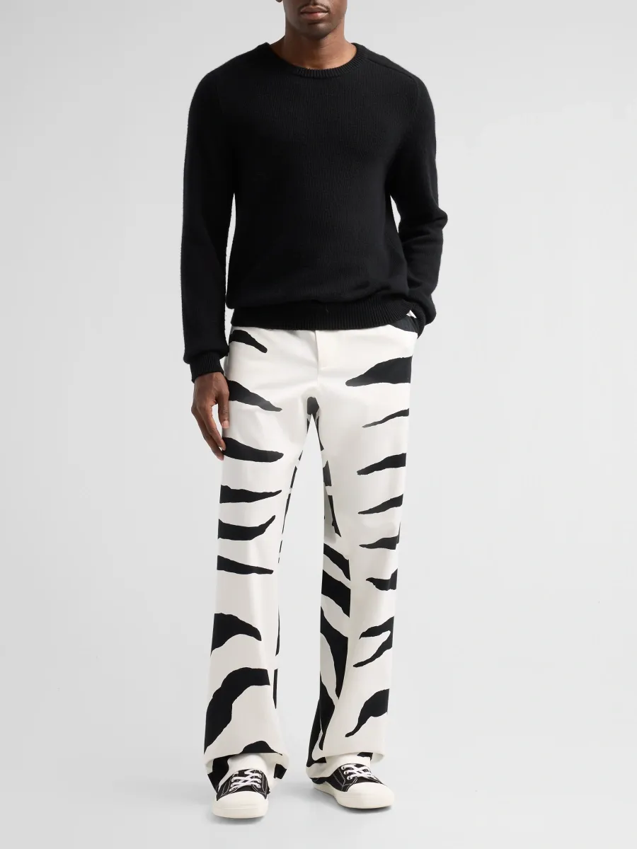MOSCHINO Men's Zebra-Print Cotton Trousers | Thumbnail 2 MOSCHINO Men's Zebra-Print Cotton Trousers | Thumbnail 2