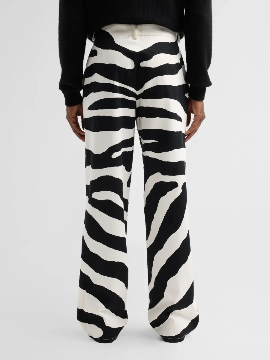 MOSCHINO Men's Zebra-Print Cotton Trousers | Thumbnail 3 MOSCHINO Men's Zebra-Print Cotton Trousers | Thumbnail 3