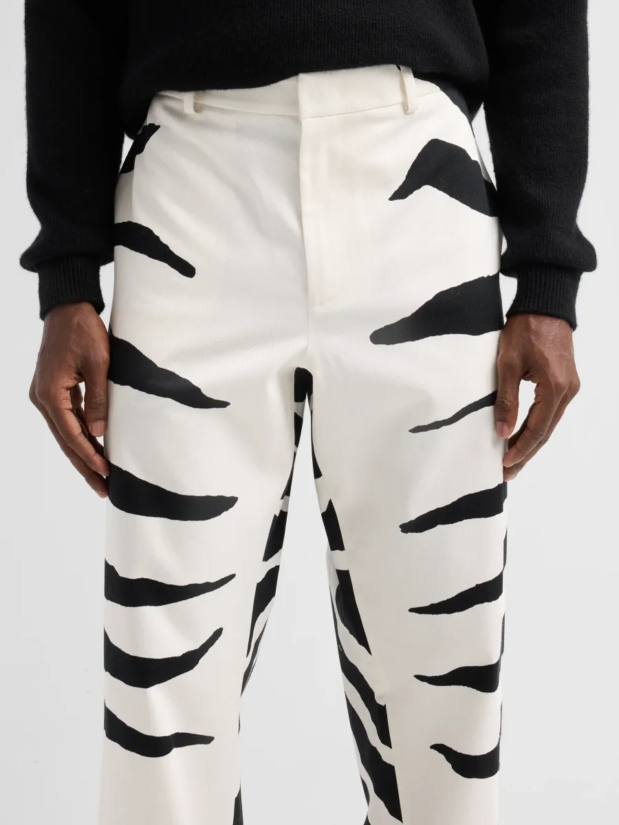 MOSCHINO Men's Zebra-Print Cotton Trousers | Thumbnail 5 MOSCHINO Men's Zebra-Print Cotton Trousers | Thumbnail 5