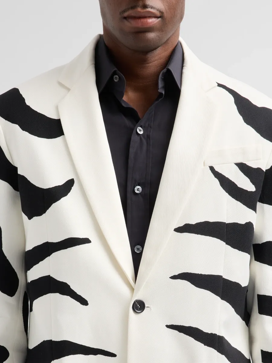 MOSCHINO Men's Zebra-Print Wool Sport Jacket | Thumbnail 5