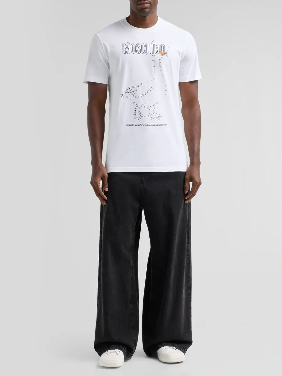 MOSCHINO Men's Draw By Numbers Duck T-Shirt | Thumbnail 2