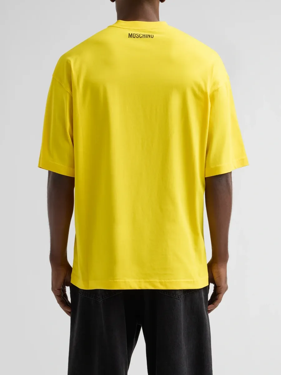 MOSCHINO Men's Smiley Face Jersey T-Shirt | Thumbnail 3 MOSCHINO Men's Smiley Face Jersey T-Shirt | Thumbnail 3