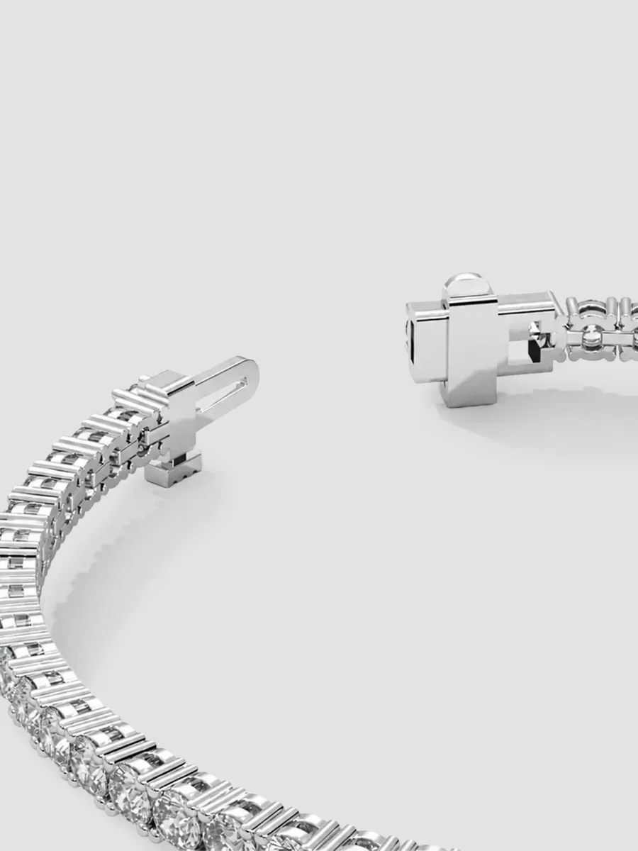 Lab Grown Diamonds Women's 18K White Gold & 10.00 TCW Lab-Grown Diamond Tennis Bracelet | Thumbnail 2 Lab Grown Diamonds Women's 18K White Gold & 10.00 TCW Lab-Grown Diamond Tennis Bracelet | Thumbnail 2