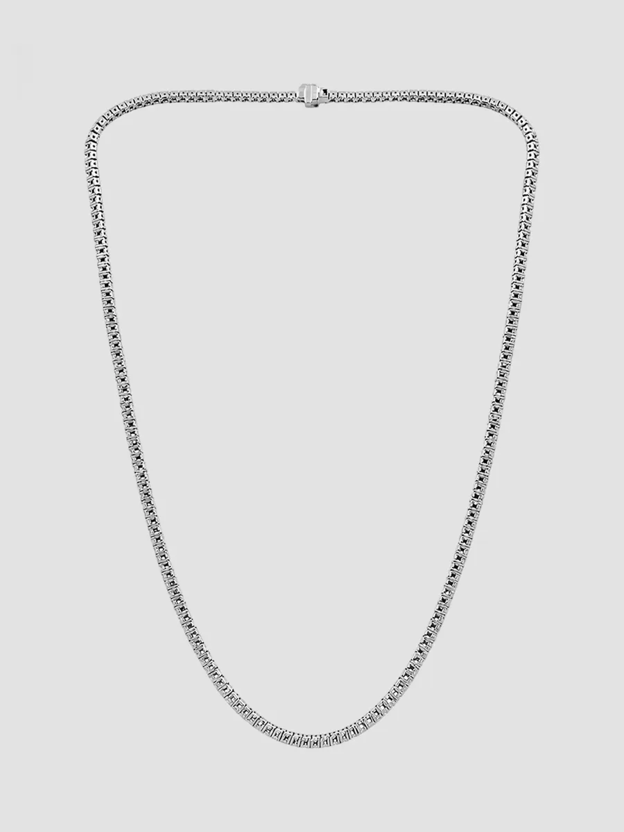 Lab Grown Diamonds Women's 18K White Gold & 5 TCW Lab-Grown Diamond Tennis Necklace | Thumbnail 2 Lab Grown Diamonds Women's 18K White Gold & 5 TCW Lab-Grown Diamond Tennis Necklace | Thumbnail 2