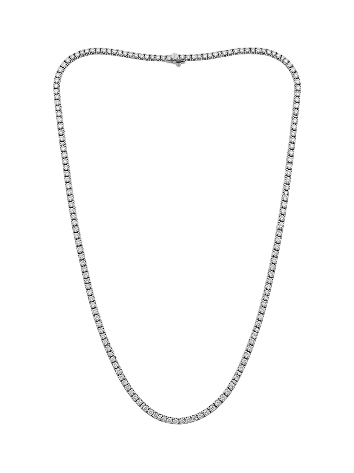 Lab Grown Diamonds Women's 18K White Gold & 5 TCW Lab-Grown Diamond Tennis Necklace