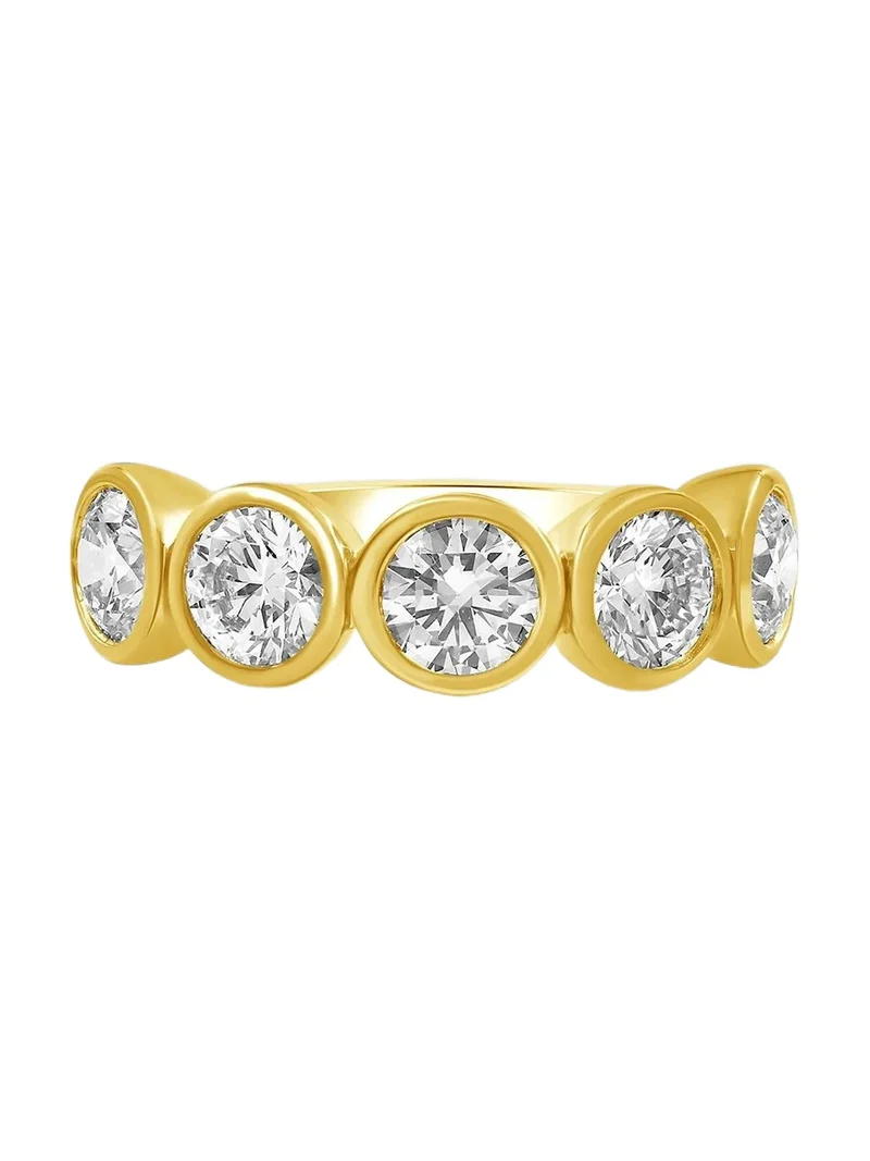 Women's 18K Yellow Gold & 3.00 TCW Lab-Grown Diamond 5-Bezel Ring Women's 18K Yellow Gold & 3.00 TCW Lab-Grown Diamond 5-Bezel Ring