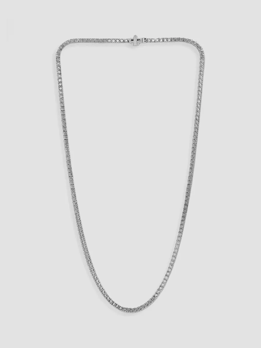 Lab Grown Diamonds Women's 18K White Gold & 10.00 TCW Lab-Grown Diamond Tennis Necklace | Thumbnail 2 Lab Grown Diamonds Women's 18K White Gold & 10.00 TCW Lab-Grown Diamond Tennis Necklace | Thumbnail 2