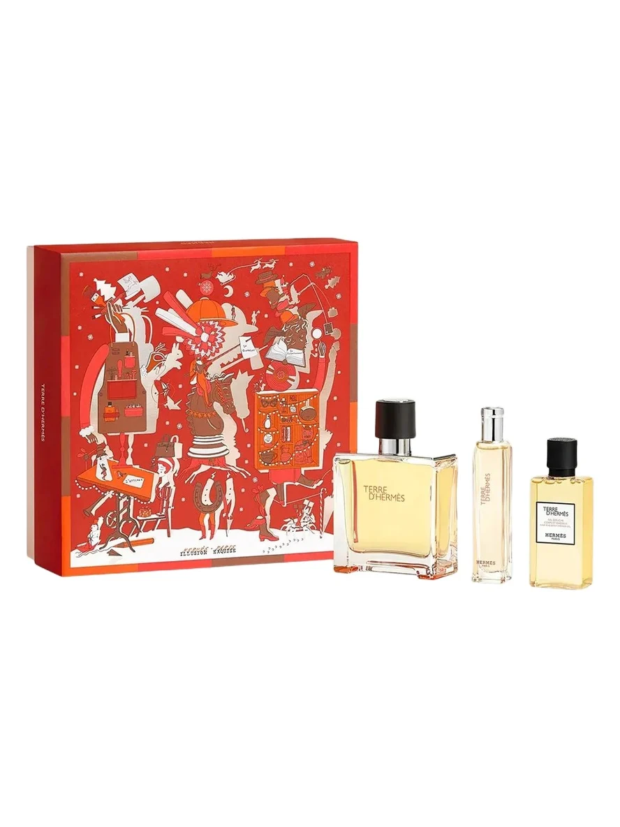 HERMÈS Terre d' 3-Piece Pure Perfume Gift Set
