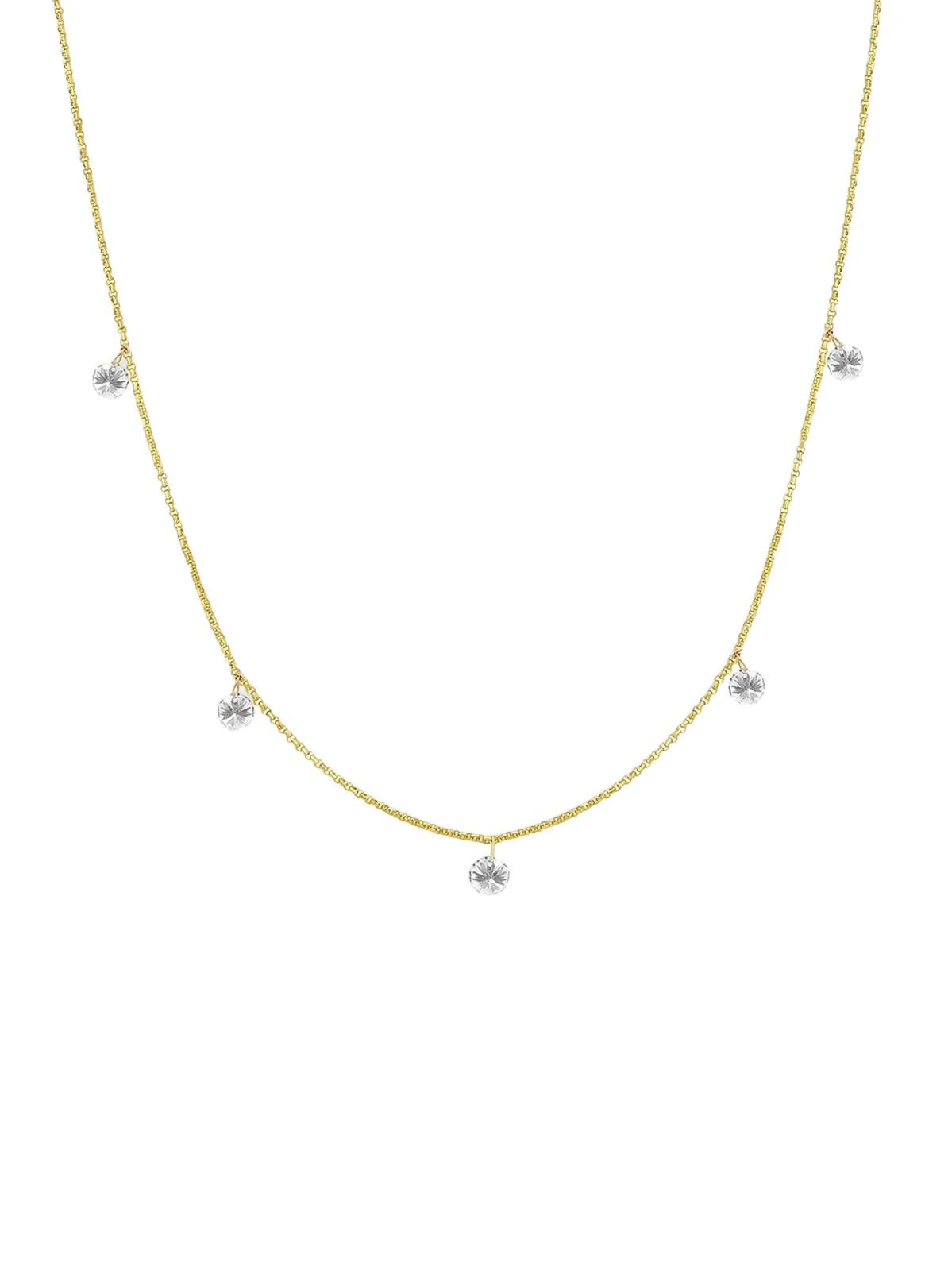 Women's 18K Yellow Gold & 2 TCW Lab-Grown Diamond 5-Drop Floating Necklace Women's 18K Yellow Gold & 2 TCW Lab-Grown Diamond 5-Drop Floating Necklace
