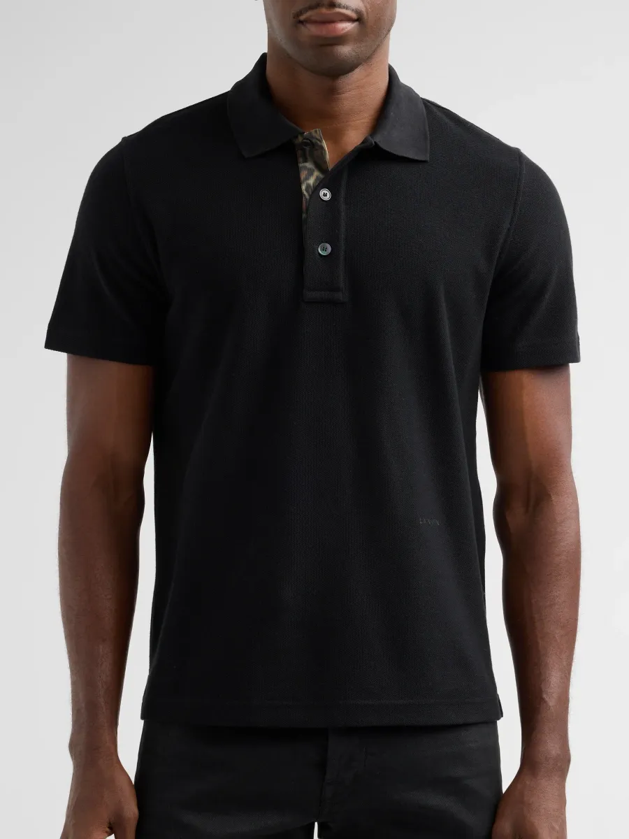 Lanvin Men's Classic Leopard Polo Shirt | Thumbnail 5 Lanvin Men's Classic Leopard Polo Shirt | Thumbnail 5