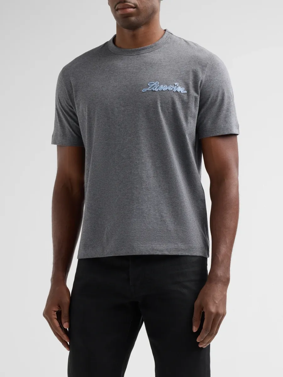 Lanvin Men's Logo Appliqué T-Shirt | Thumbnail 4 Lanvin Men's Logo Appliqué T-Shirt | Thumbnail 4