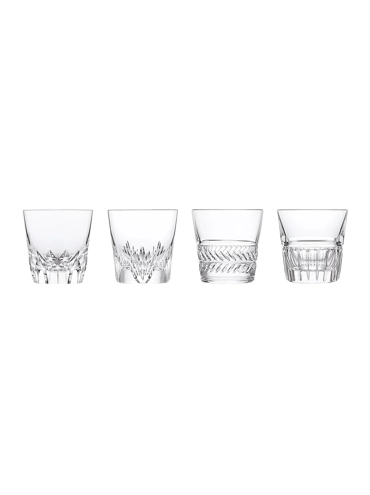 Saint Louis Kings' Hall Chateau de Versailles Set of 4 Crystal Glasses