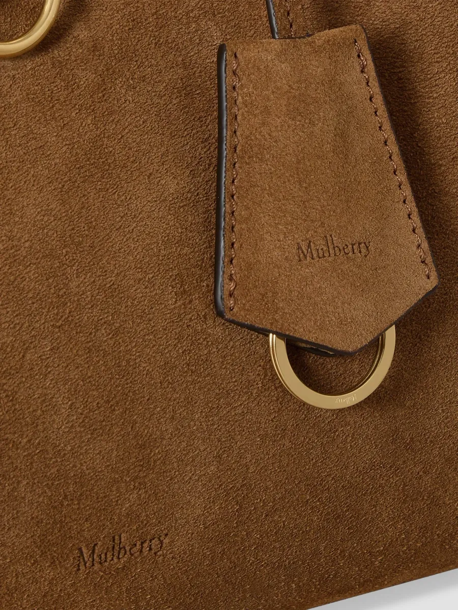 Mulberry Women's Small Iris Suede Top Handle Bag | Thumbnail 4