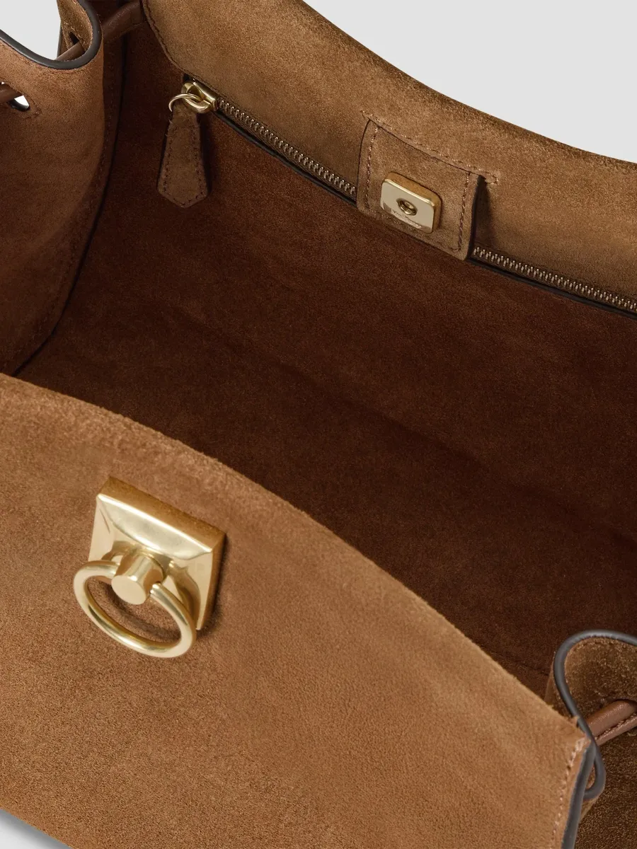 Mulberry Women's Small Iris Suede Top Handle Bag | Thumbnail 5