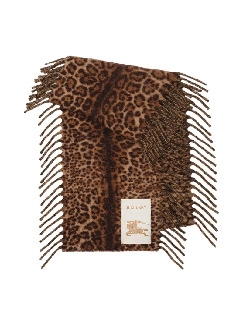 Women's Leopard-Print Cashmere-Blend Scarf