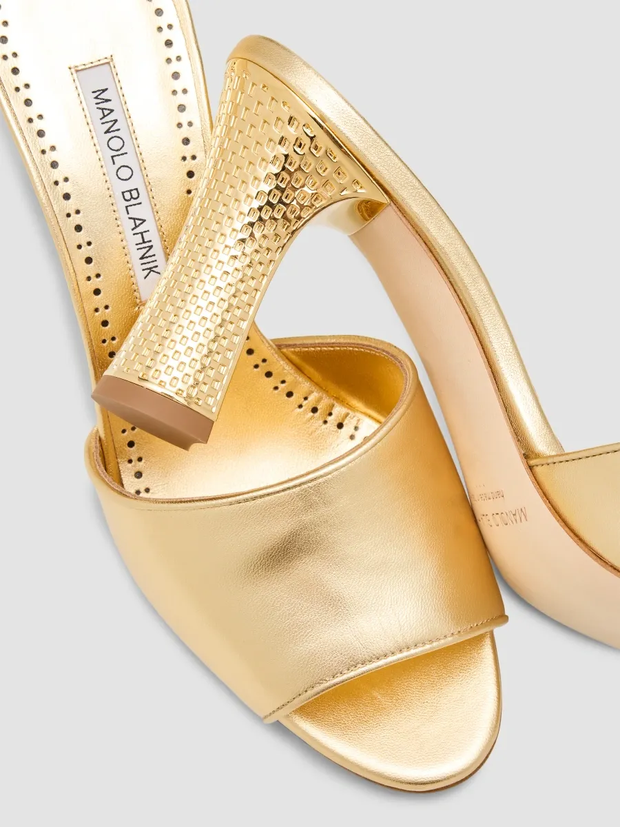 Manolo Blahnik Women's Larexa 90MM Laminated Leather Sandals | Thumbnail 5 Manolo Blahnik Women's Larexa 90MM Laminated Leather Sandals | Thumbnail 5