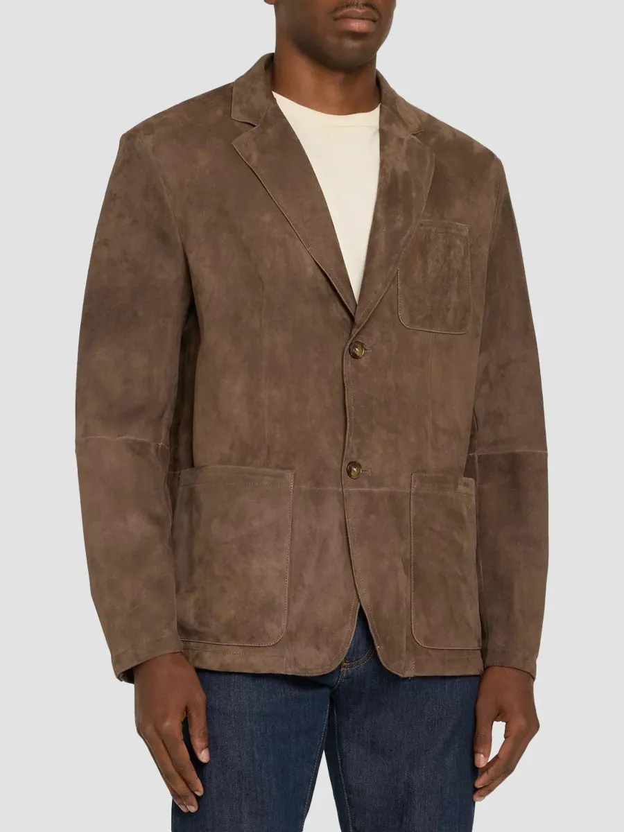 Canali Men's Suede Single-Breasted Blazer | Thumbnail 4 Canali Men's Suede Single-Breasted Blazer | Thumbnail 4