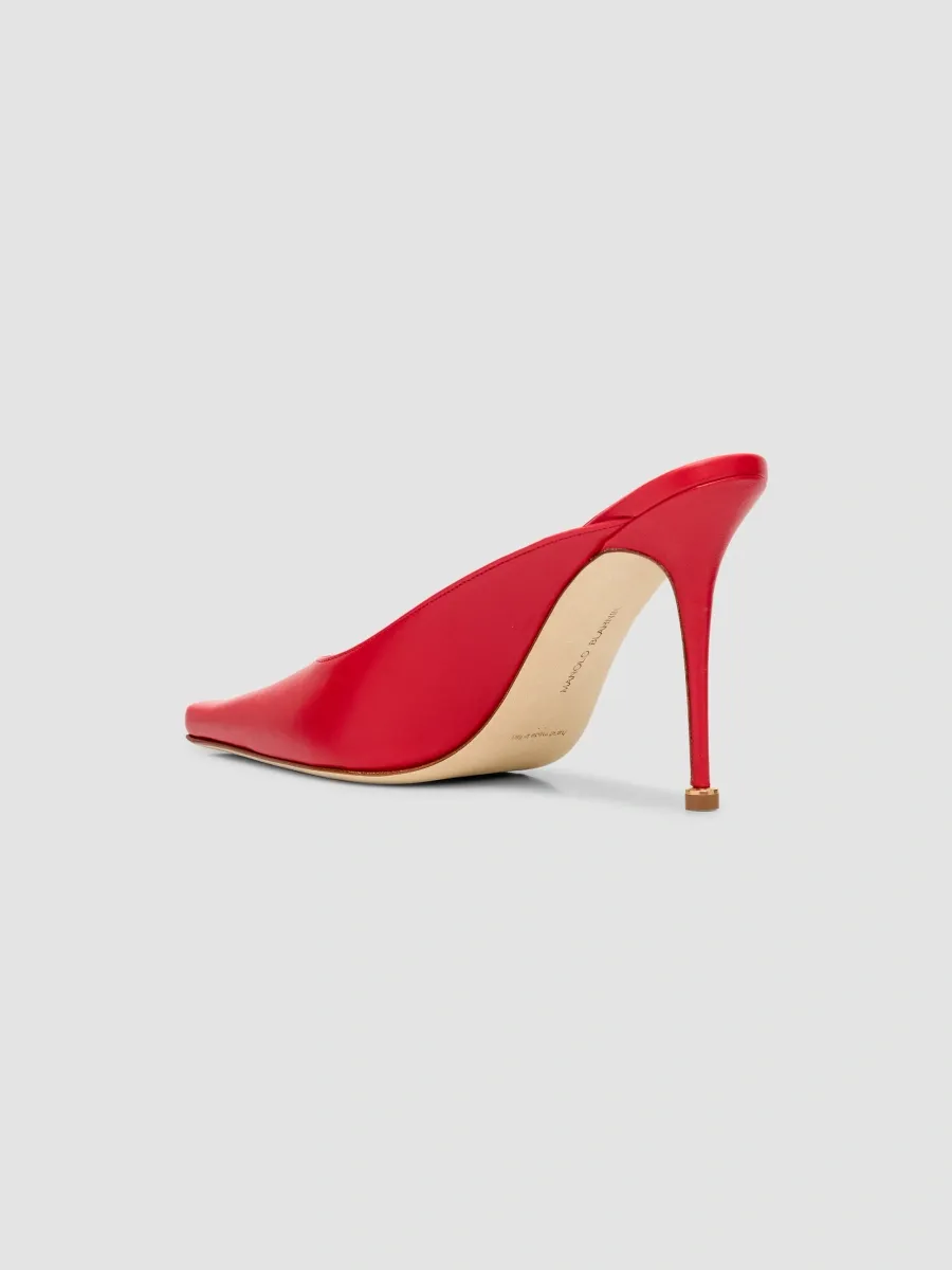 Manolo Blahnik Women's Crespina 105MM Leather Mules | Thumbnail 4 Manolo Blahnik Women's Crespina 105MM Leather Mules | Thumbnail 4