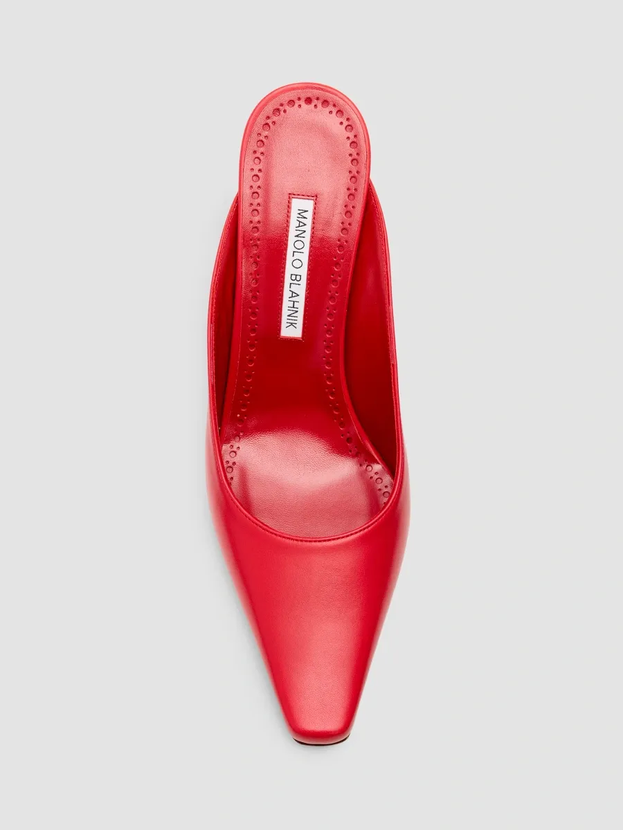 Manolo Blahnik Women's Crespina 105MM Leather Mules | Thumbnail 6 Manolo Blahnik Women's Crespina 105MM Leather Mules | Thumbnail 6
