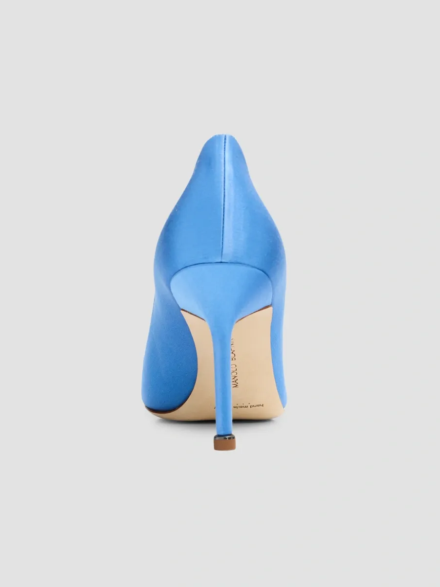 Manolo Blahnik Women's Hangisi 90MM Satin Pumps | Thumbnail 5