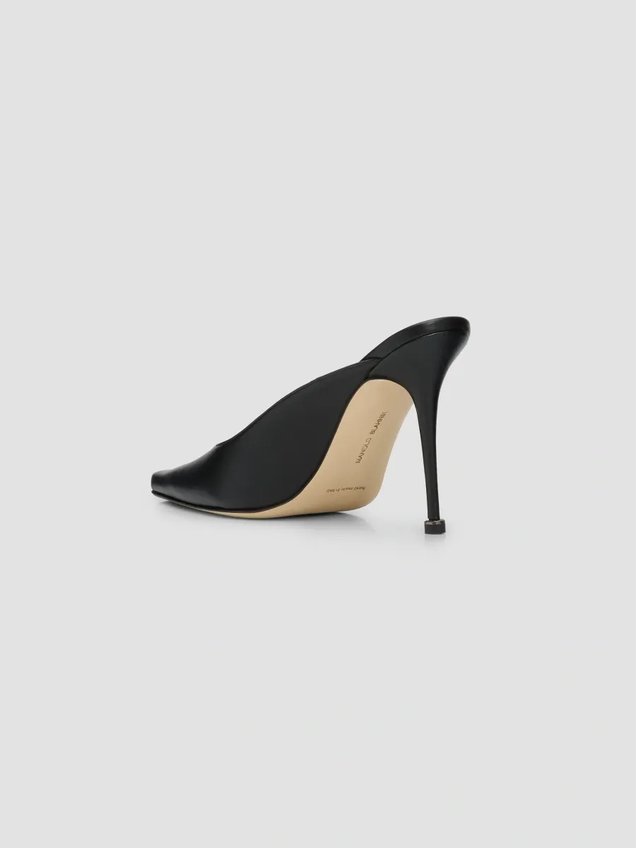 Manolo Blahnik Women's Crespina 100MM Leather Mules | Thumbnail 4 Manolo Blahnik Women's Crespina 100MM Leather Mules | Thumbnail 4