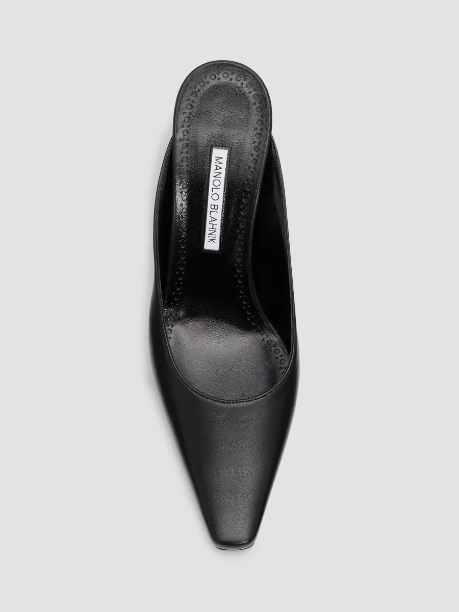 Manolo Blahnik Women's Crespina 100MM Leather Mules | Thumbnail 6 Manolo Blahnik Women's Crespina 100MM Leather Mules | Thumbnail 6
