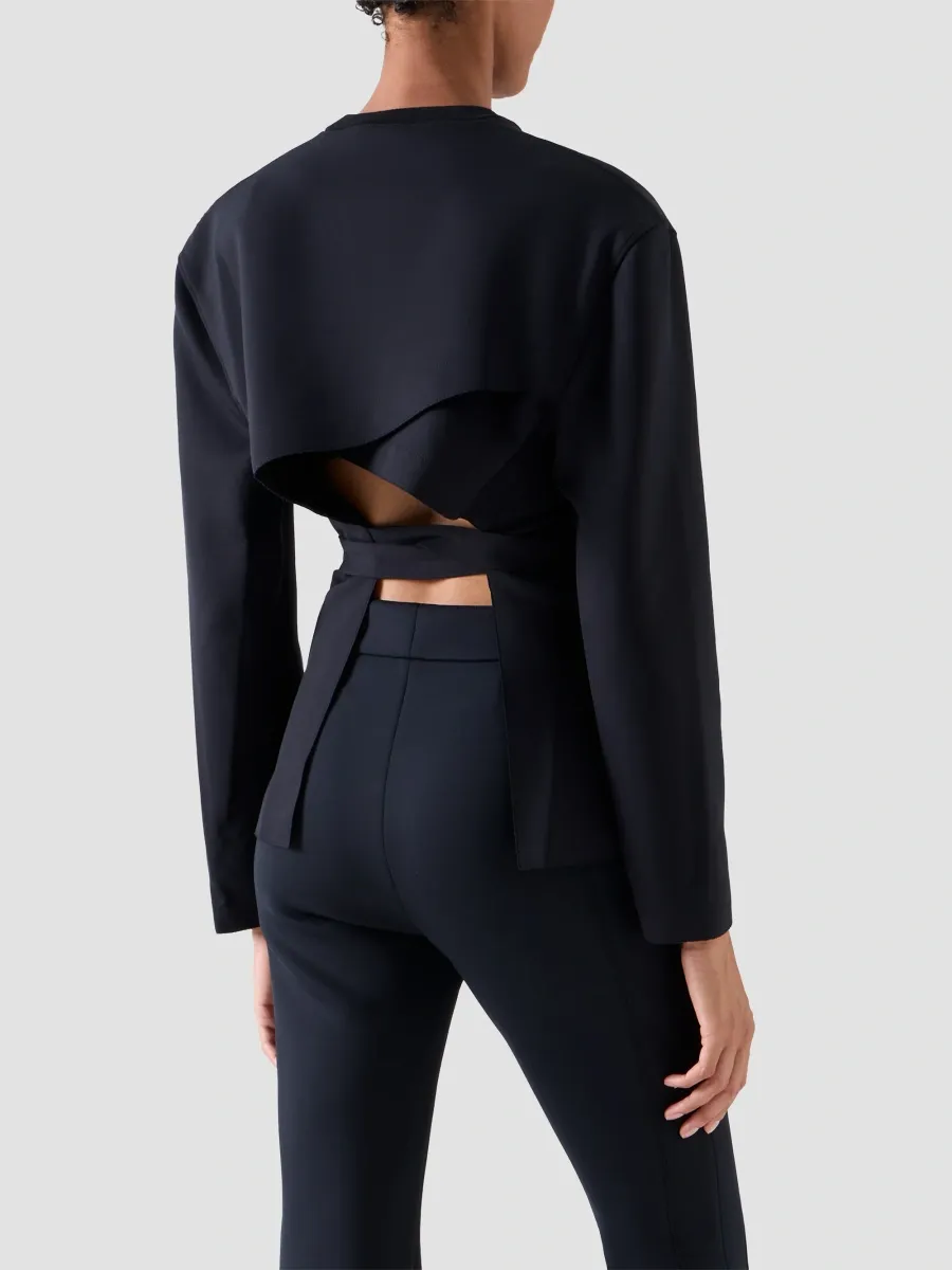 Akris Women's Wrap-Effect Open-Back Top | Thumbnail 3