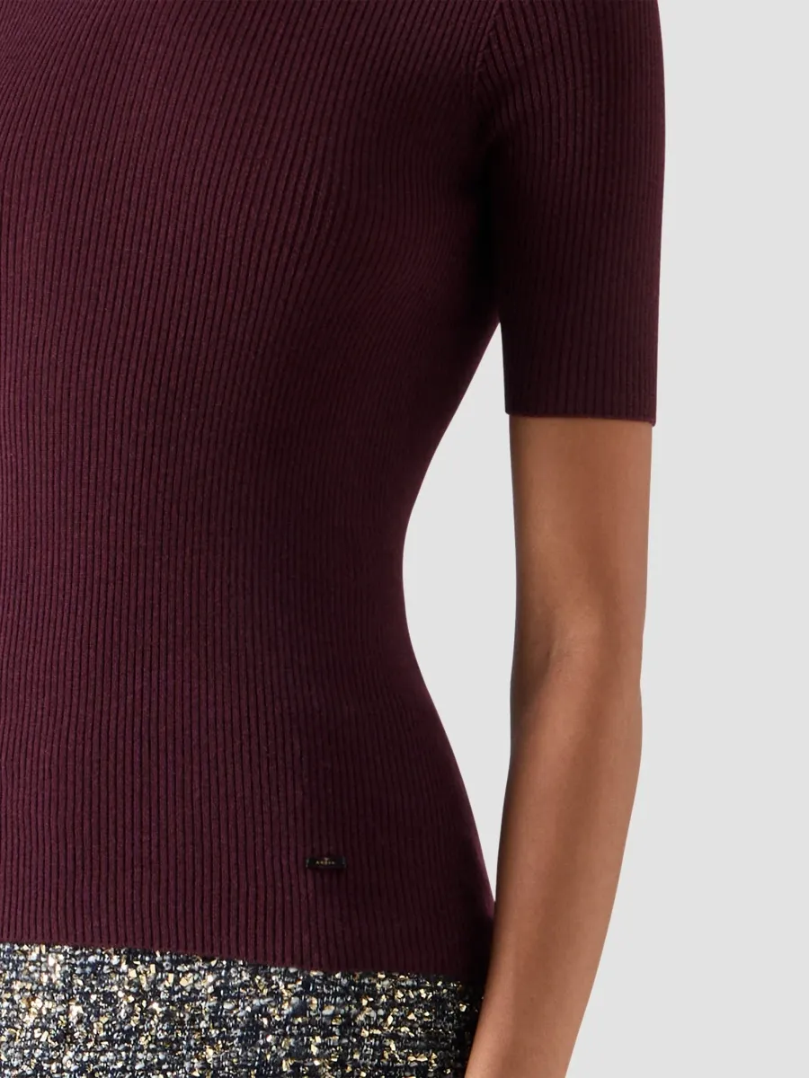 Akris Women's Silk-Cotton Seamless Rib-Knit Crewneck Sweater | Thumbnail 5