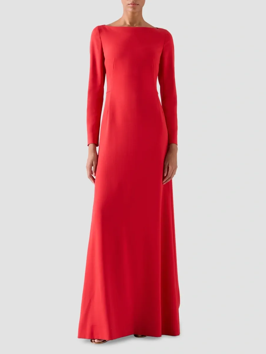 Akris Women's Stretch Silk Crêpe A-Line Gown | Thumbnail 2 Akris Women's Stretch Silk Crêpe A-Line Gown | Thumbnail 2