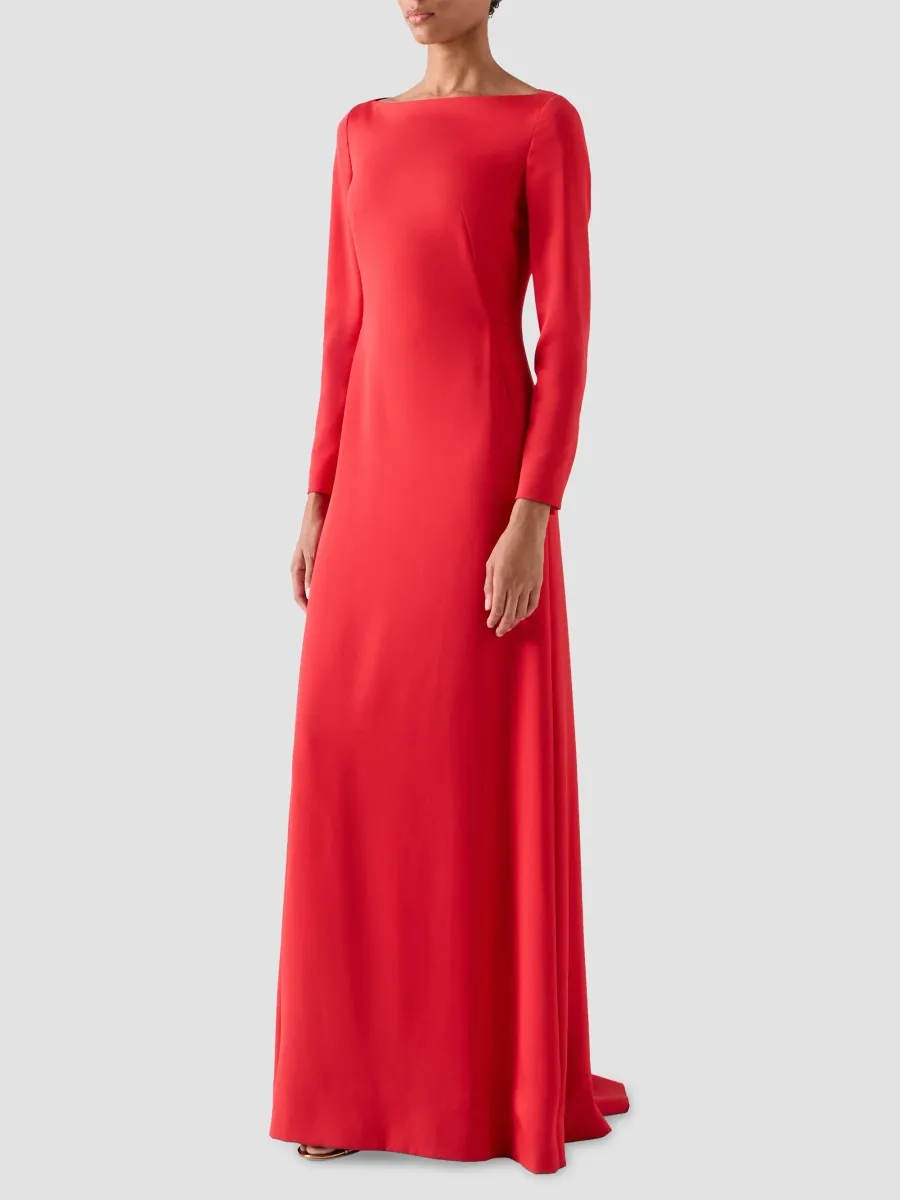 Akris Women's Stretch Silk Crêpe A-Line Gown | Thumbnail 5 Akris Women's Stretch Silk Crêpe A-Line Gown | Thumbnail 5